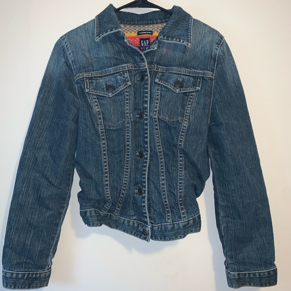 Gap wool lined stretch jean jacket